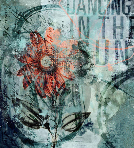 Dystopic Flower White Modern Wood Framed Art Print with Double Matting by Haase, Andrea