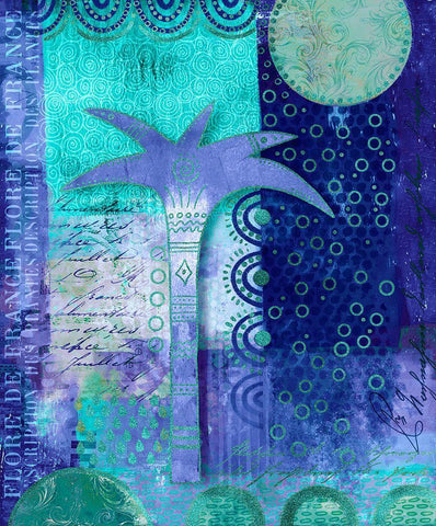 Oriental Garden Black Ornate Wood Framed Art Print with Double Matting by Haase, Andrea