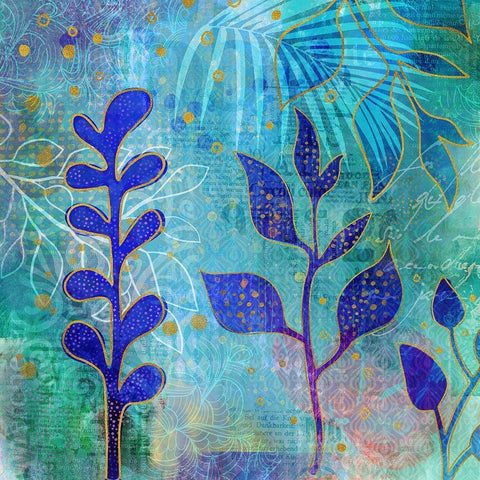 Magical Spring Garden White Modern Wood Framed Art Print with Double Matting by Haase, Andrea