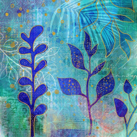 Magical Spring Garden Gold Ornate Wood Framed Art Print with Double Matting by Haase, Andrea