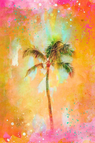 Summer Joy Black Ornate Wood Framed Art Print with Double Matting by Haase, Andrea