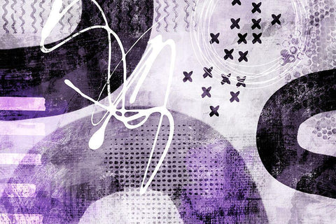 Stumbling Across II White Modern Wood Framed Art Print with Double Matting by Haase, Andrea