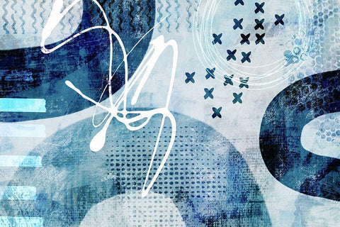 Stumbling Across III White Modern Wood Framed Art Print with Double Matting by Haase, Andrea