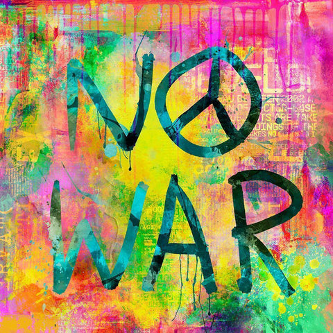 No War II White Modern Wood Framed Art Print by Haase, Andrea