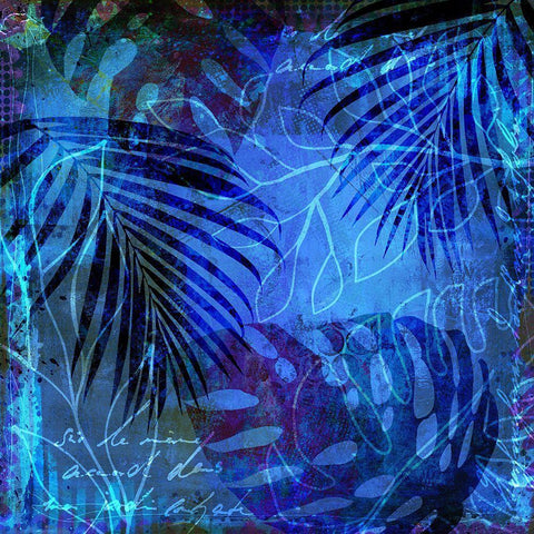 Hot Summer Jungle II White Modern Wood Framed Art Print with Double Matting by Haase, Andrea