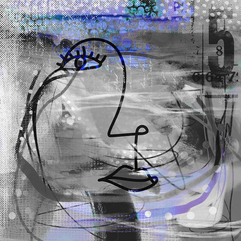 Nasty Girl I Black Modern Wood Framed Art Print by Haase, Andrea