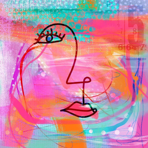 Nasty Girl II White Modern Wood Framed Art Print by Haase, Andrea