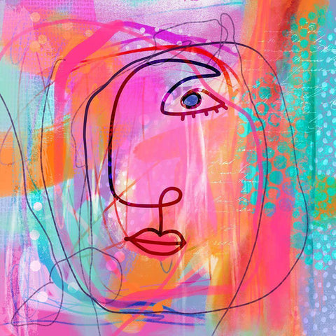 Fancy Girl II White Modern Wood Framed Art Print by Haase, Andrea