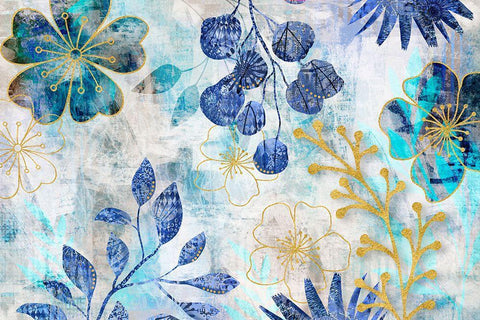 Fantasy Garden I White Modern Wood Framed Art Print with Double Matting by Haase, Andrea