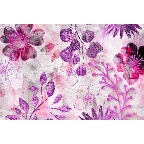 Fantasy Garden II White Modern Wood Framed Art Print by Haase, Andrea