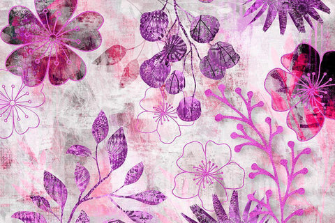 Fantasy Garden II Black Ornate Wood Framed Art Print with Double Matting by Haase, Andrea