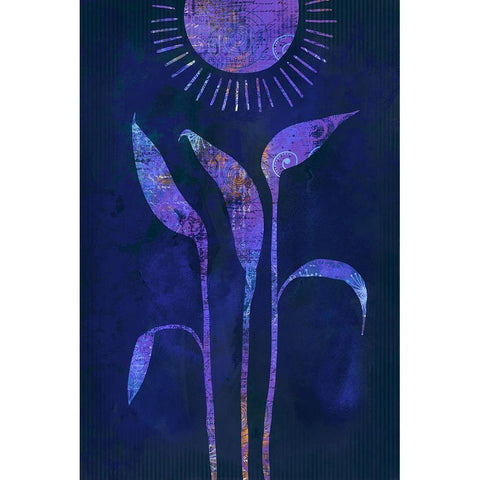 Fantasy Sunrise Gold Ornate Wood Framed Art Print with Double Matting by Haase, Andrea