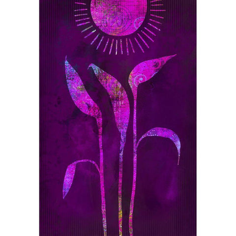 Fantasy Sunrise White Modern Wood Framed Art Print by Haase, Andrea