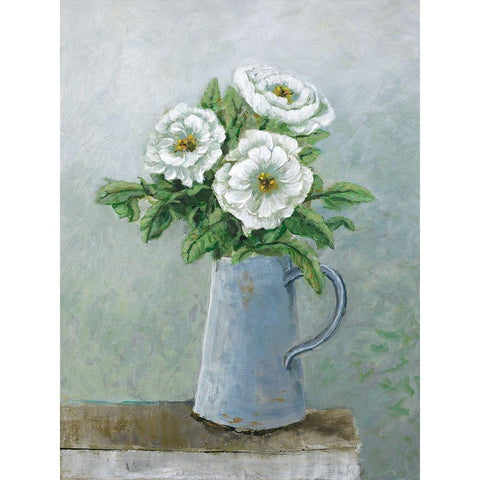 Armour Des Fleurs White Modern Wood Framed Art Print by Joy, Julie