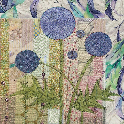 Patchwork  White Modern Wood Framed Art Print with Double Matting by Hunziker, Steve