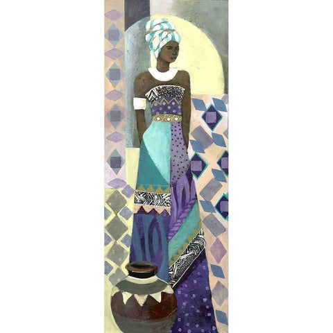 Purple Lady II White Modern Wood Framed Art Print by Eaton, Winnie