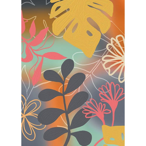 Botany Love White Modern Wood Framed Art Print by Haase, Andrea