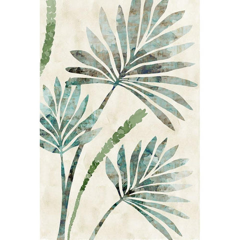 Jade Palms White Modern Wood Framed Art Print by Kouta, Flora