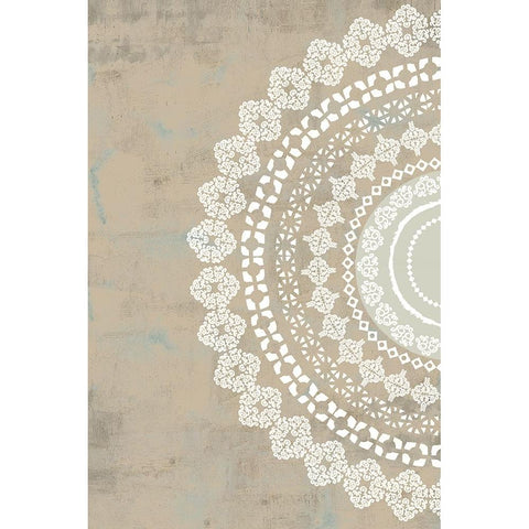 Rustic Mandala I White Modern Wood Framed Art Print by Kouta, Flora