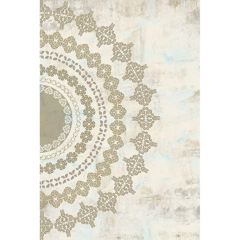 Rustic Mandala II White Modern Wood Framed Art Print by Kouta, Flora