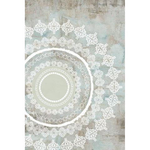 Rustic Mandala III White Modern Wood Framed Art Print by Kouta, Flora