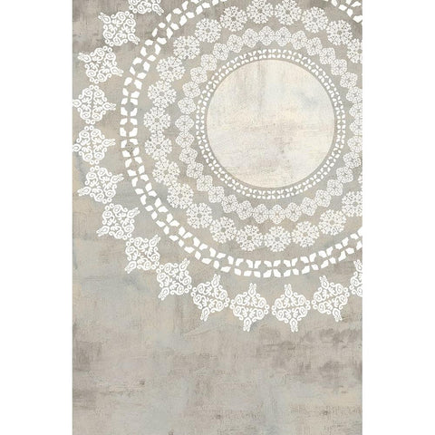 Rustic Mandala IV White Modern Wood Framed Art Print by Kouta, Flora