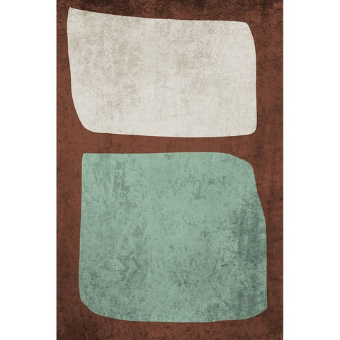 Mid Century Modern Art Abstract Shapes IX Black Modern Wood Framed Art Print with Double Matting by Orlov, Irena