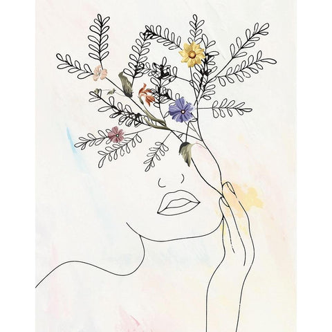 Femme I Black Modern Wood Framed Art Print with Double Matting by Smith, Karen