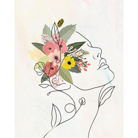 Femme II Gold Ornate Wood Framed Art Print with Double Matting by Smith, Karen