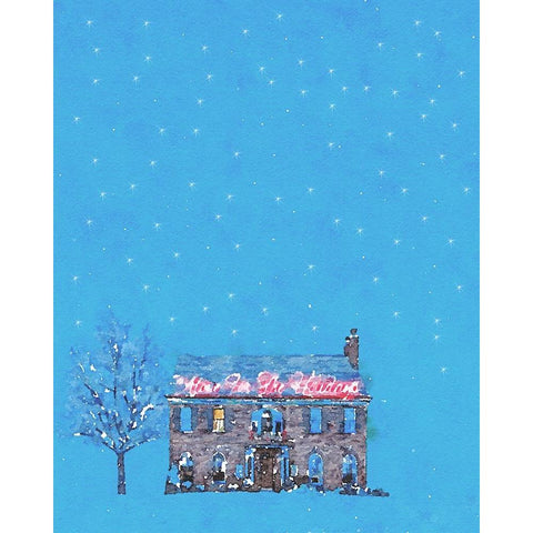 Holiday House White Modern Wood Framed Art Print by Curinga, Kim