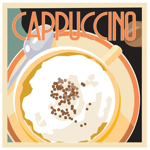 Cappuccino I White Modern Wood Framed Art Print by Weiss, Richard