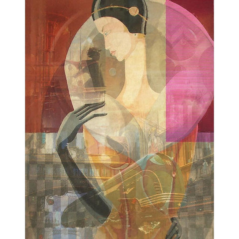 Retro Flair I Black Modern Wood Framed Art Print by Hunziker, Steve