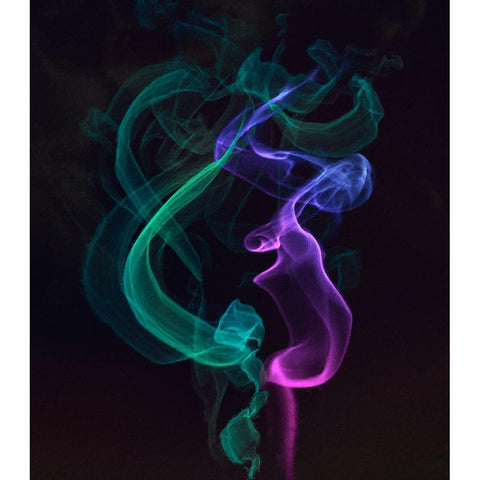 Smoke I White Modern Wood Framed Art Print by Hunziker, Steve