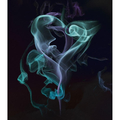 Smoke II Black Modern Wood Framed Art Print with Double Matting by Hunziker, Steve