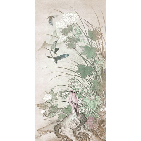 Chinoiserie III Black Modern Wood Framed Art Print with Double Matting by Hunziker, Steve