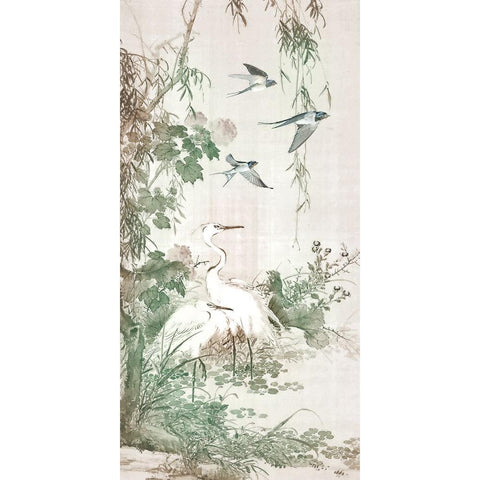 Chinoiserie IV Black Modern Wood Framed Art Print with Double Matting by Hunziker, Steve