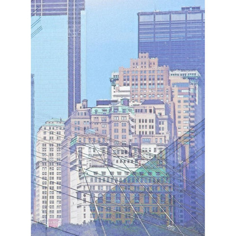 Cityworks II White Modern Wood Framed Art Print by Hunziker, Steve