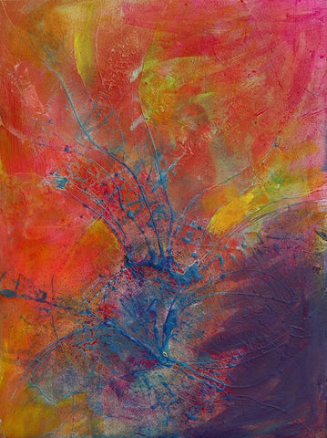 Impressionistic II White Modern Wood Framed Art Print with Double Matting by Eaton, Winnie