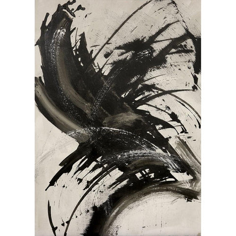 Splash I Black Modern Wood Framed Art Print by Eaton, Winnie