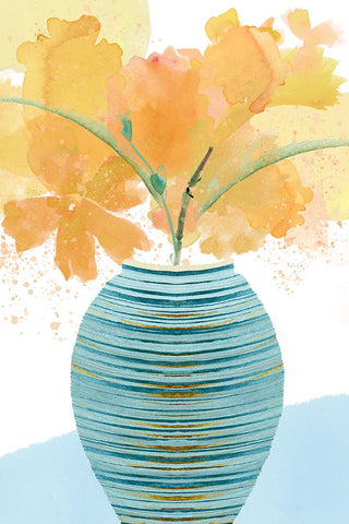 Vibrant Still Life I Black Modern Wood Framed Art Print by Kouta, Flora