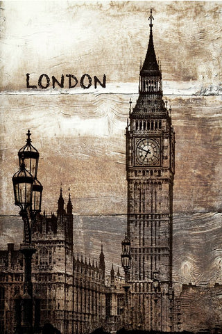 London II Black Modern Wood Framed Art Print by Orlov, Irena