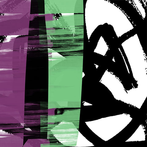 Glitch II Black Ornate Wood Framed Art Print with Double Matting by Orlov, Irena