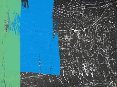 Glitch VII Black Ornate Wood Framed Art Print with Double Matting by Orlov, Irena