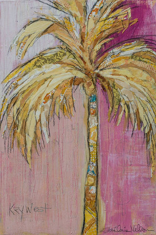 Palm in Purple Black Modern Wood Framed Art Print by St Hilaire, Elizabeth