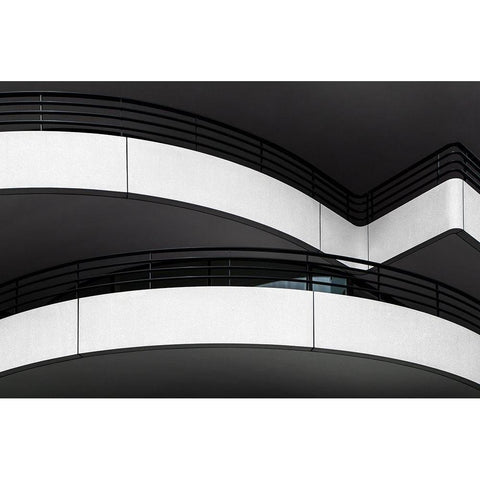 balcony lines Black Modern Wood Framed Art Print by Claes, Gilbert