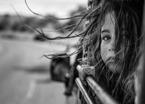 Far away from home Black Ornate Wood Framed Art Print with Double Matting by Solinski, Tomasz