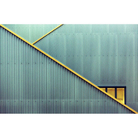 Stairs White Modern Wood Framed Art Print by Niezen, Jan