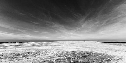 Partnership. White Modern Wood Framed Art Print with Double Matting by Londal, Leif