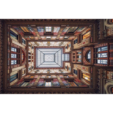 Galleria Sciarra Rome White Modern Wood Framed Art Print by Cuomo, Massimo