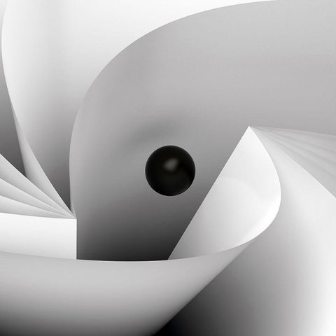 Big Eye White Modern Wood Framed Art Print by Bunjamin (Abe), Antonyus